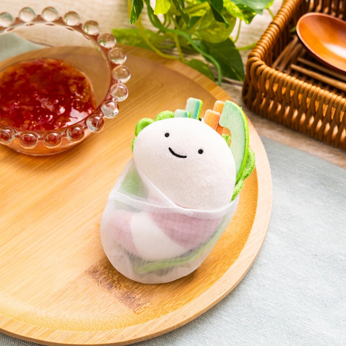 White Tiger and Black Tiger Plush Mascot - Fresh Spring Roll