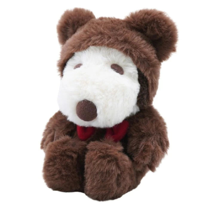 PEANUTS | Snoopy Fluffy Hooded Bear Plush Toy - Brown