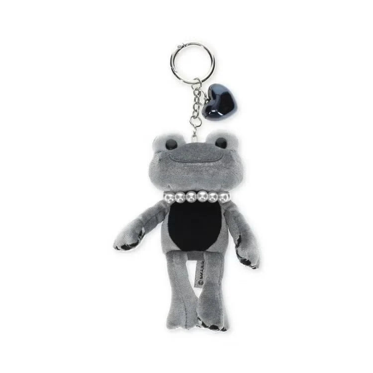Pickles the Frog Monotone Mascot Keychain - Silver