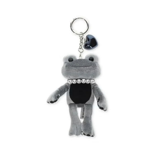 Pickles the Frog Monotone Mascot Keychain - Silver
