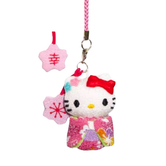 Sanrio | Japanese Doll Chiriman Netsuke - Hello Kitty Kimono (Happy)