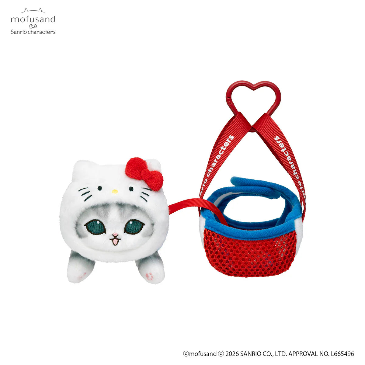 Mofusand | Sanrio Characters x Mofusand Outing Cat In Bag Mascot - Hello Kitty