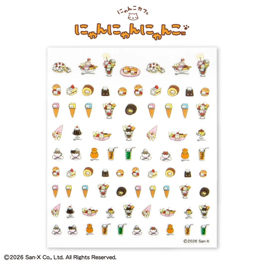 Thank You Mart exclusive x San-X Nyan Nyan Nyanko Collaboration Nail Parts Stickers