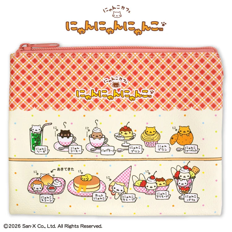 Thank You Mart exclusive x San-X Nyan Nyan Nyanko Collaboration Flat Pouch