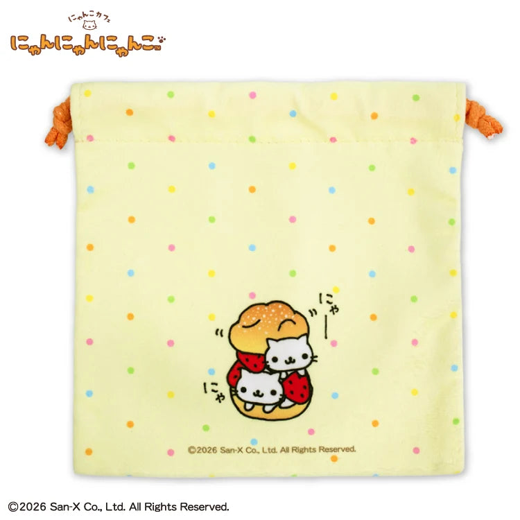 Thank You Mart exclusive x San-X Nyan Nyan Nyanko Collaboration Drawstring Bag (M)
