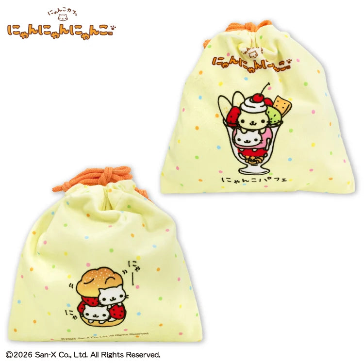 Thank You Mart exclusive x San-X Nyan Nyan Nyanko Collaboration Drawstring Bag (M)