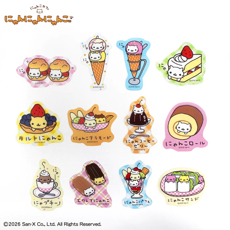 Thank You Mart exclusive x San-X Nyan Nyan Nyanko Collaboration Flake Stickers