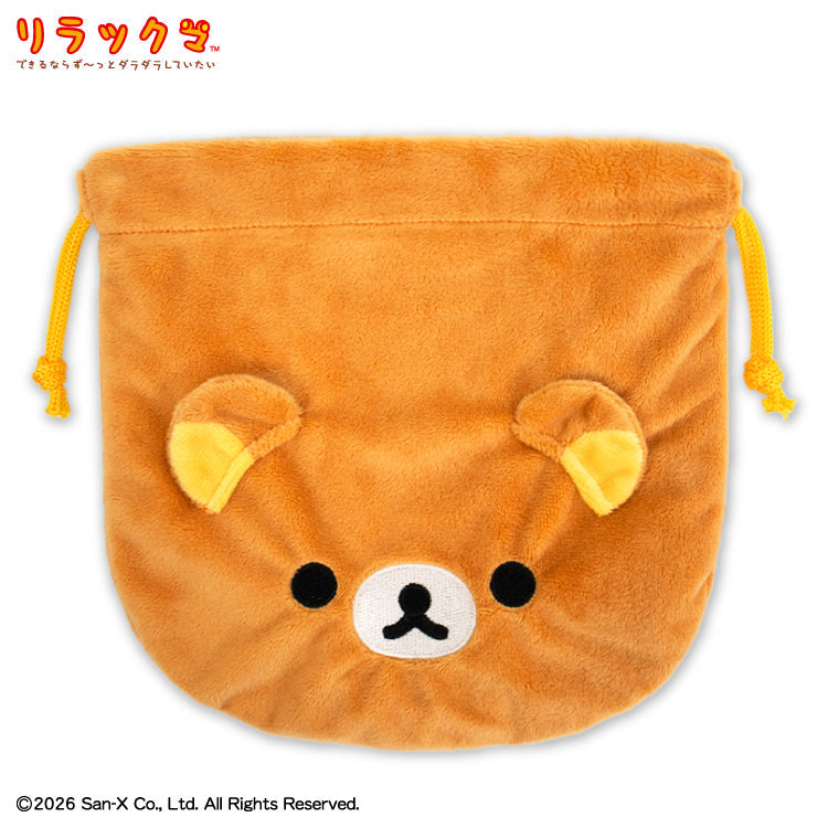 Thank You Mart exclusive x San-X Rilakkuma Collaboration Fluffy Drawstring Bag