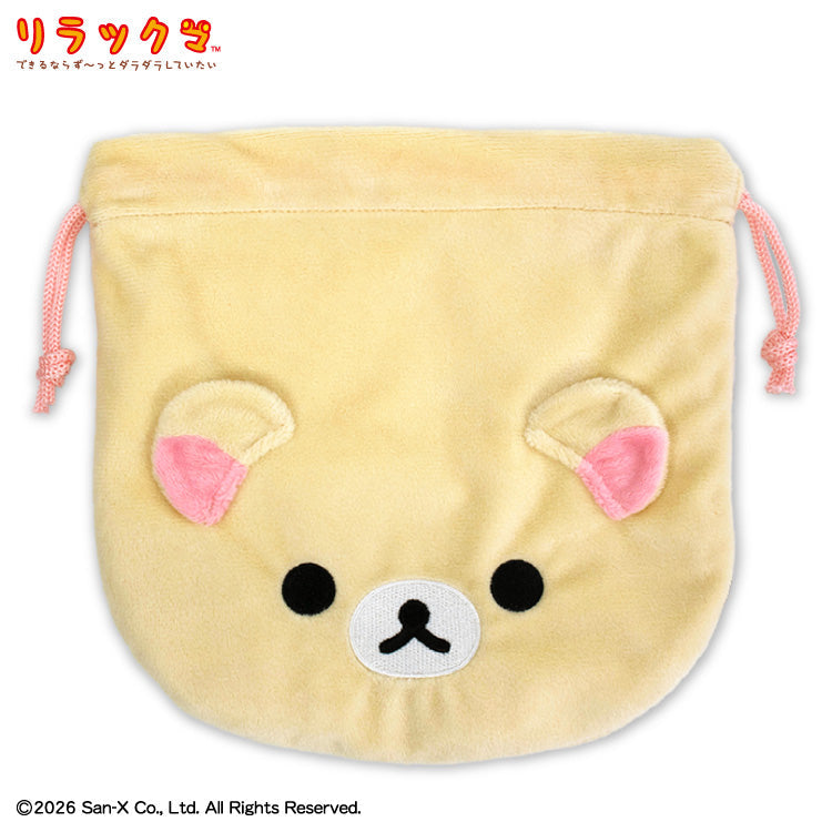 Thank You Mart exclusive x San-X Rilakkuma Collaboration Fluffy Drawstring Bag