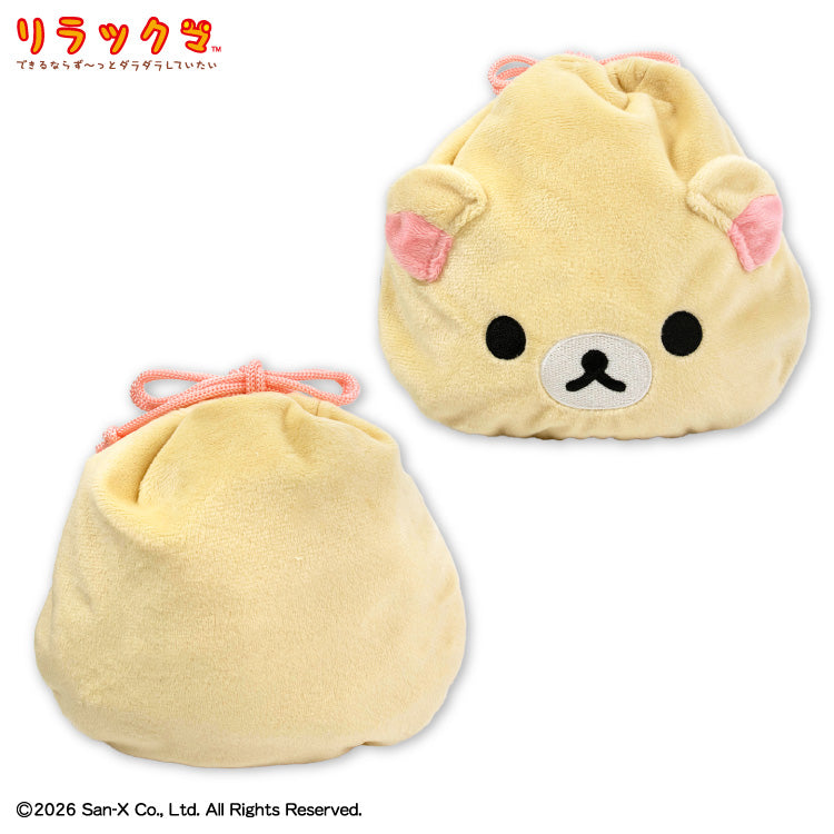 Thank You Mart exclusive x San-X Rilakkuma Collaboration Fluffy Drawstring Bag
