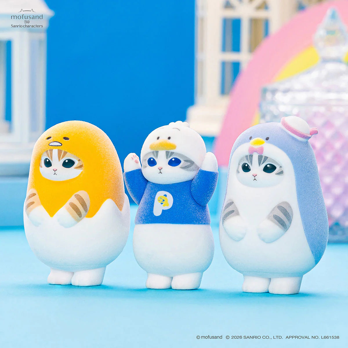 Mofusand | Sanrio Characters x Mofumofu Flocked Figure Trading Collection Vol.2 Blind Box (8 Types)
