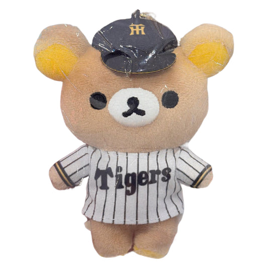 San-X | Rilakkuma Hanshin Tigers Baseball Hanging Plush Toy - Rilakkuma