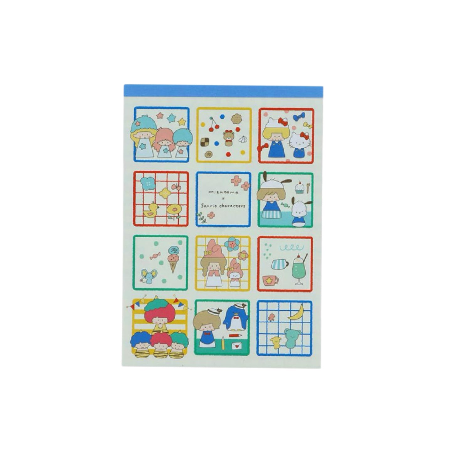 Sanrio | Mizutama x Sanrio Characters B7 Memo Notepad - Blue