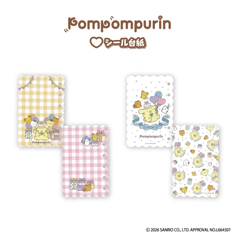 Sanrio | Sanrio PompomPurin 30th Anniversary Binder Inner Sheet For Stickers - Checkered