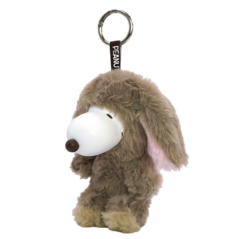 PEANUTS |  Snoopy Fluffy Bunny Fine Face Mascot - Brown