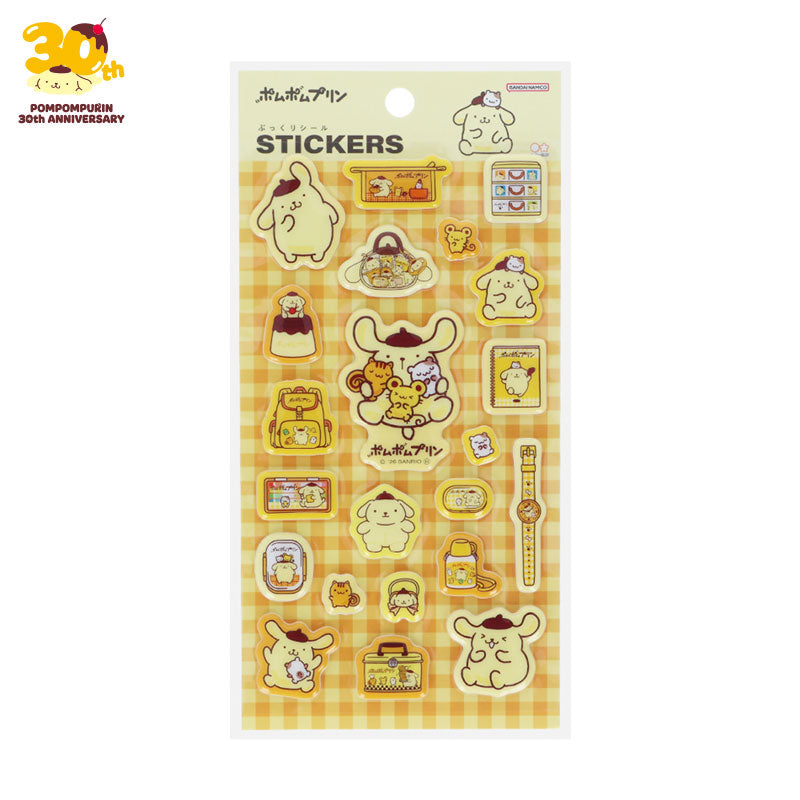 Sanrio | Sanrio Characters Plump Sticker Sheet - Pompompurin (Yellow)