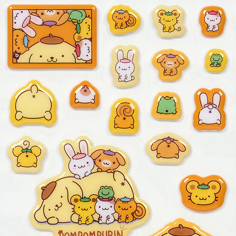 Sanrio | Sanrio Characters Plump Sticker Sheet - Pompompurin (Orange)