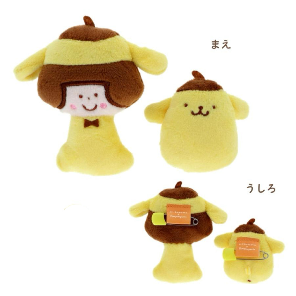 Sanrio | Mizutama x Sanrio Characters Plush Badge (Set of 2) - Pompompurin
