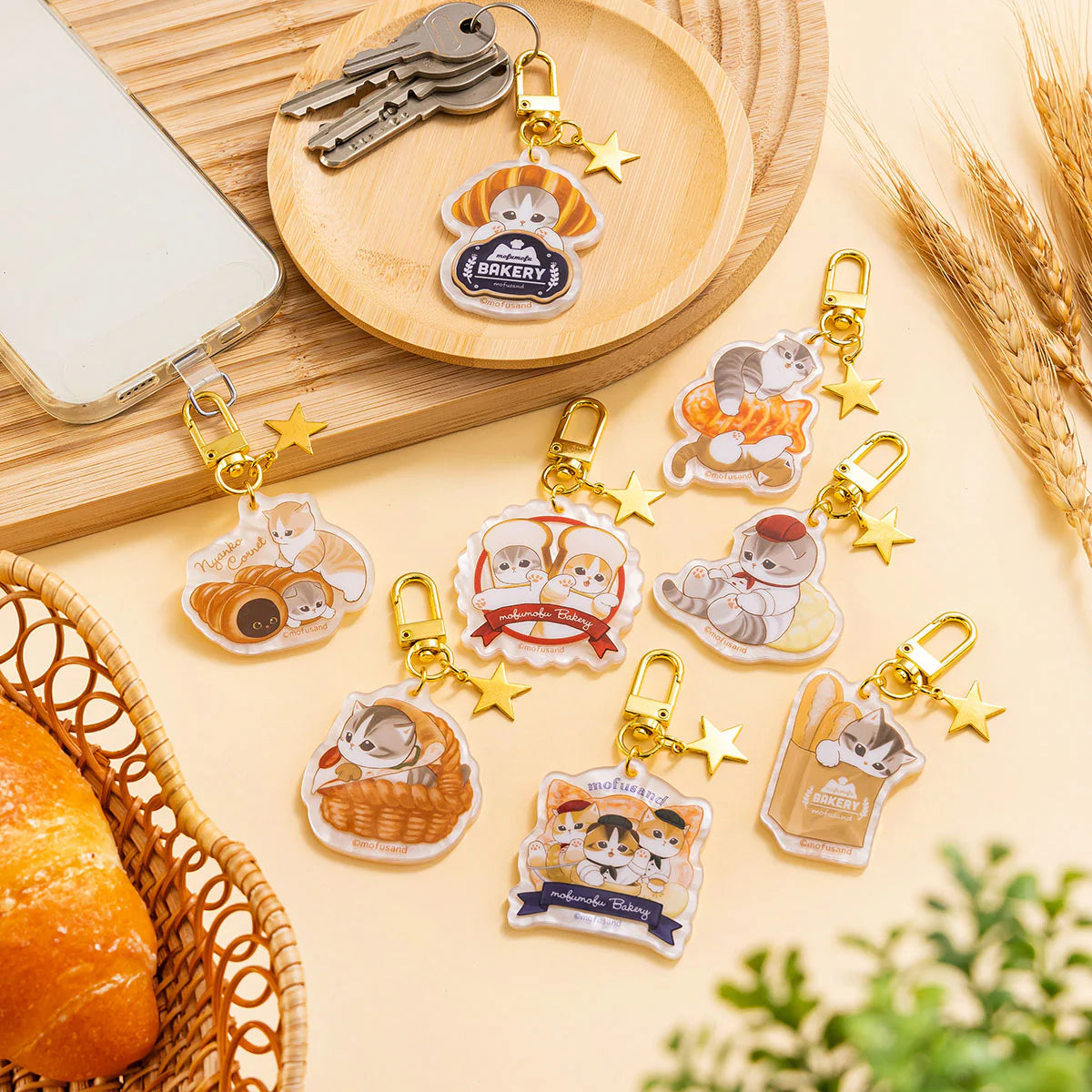 Mofusand | Mofusand Bakery Trading Shell-style Acrylic Charm Blind Box (8 Types)