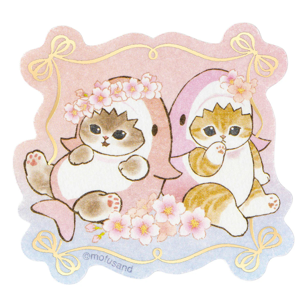 Mofusand | Mofusand Sakura Shark Meow Foil-Stamped Sticker Set (5 Pcs)