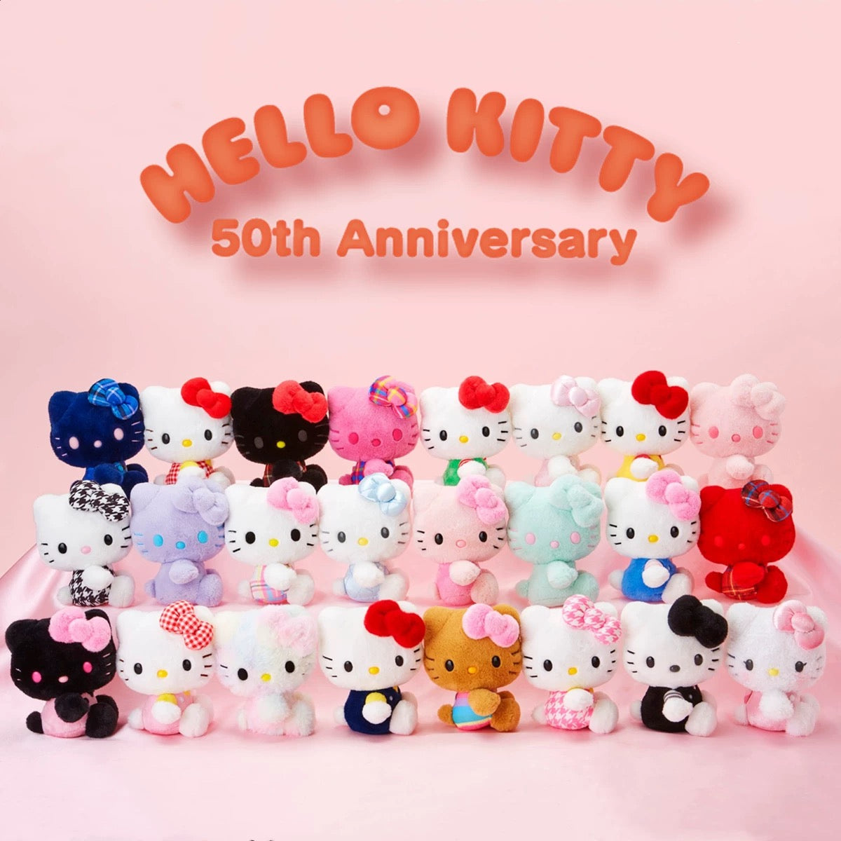 Sanrio | Hello Kitty 50th Anniversary | Hello Kitty 24 Colors Collective Plush Blue Quilt