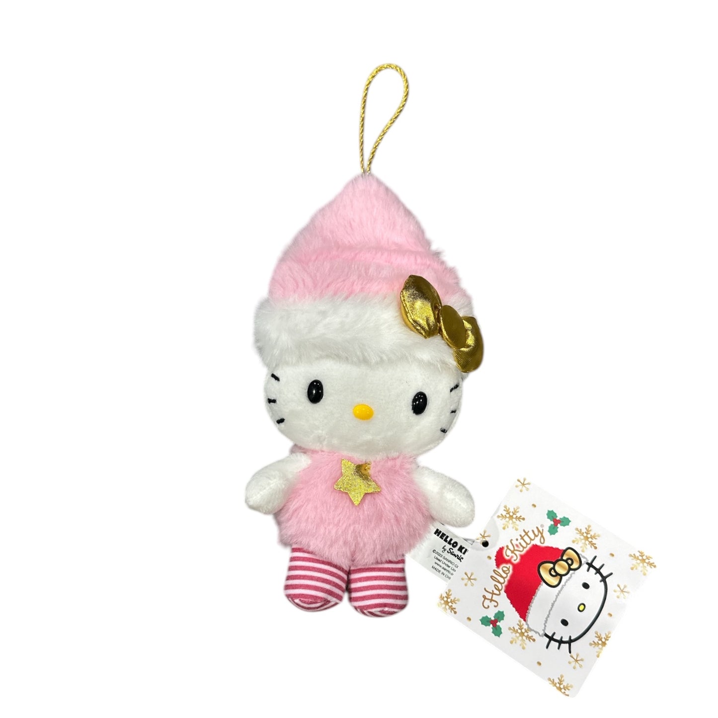 Sanrio US | Hello Kitty Christmas | Hello Kitty Santa Mascot Holder - Pink