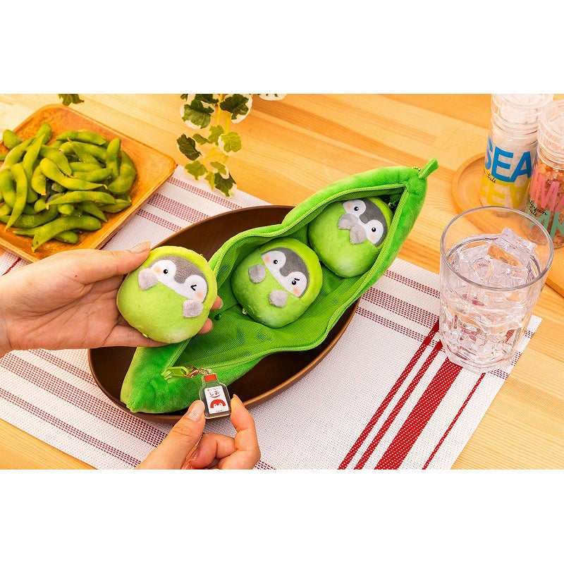 Koupen-Chan | Comes With A Delicious Salt Charm ! Edamame-San Connected Stuffed Toy Set