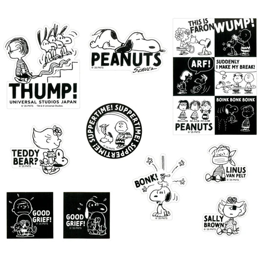 Universal Studios Japan | USJ Peanuts Snoopy Sticker Set - B&W