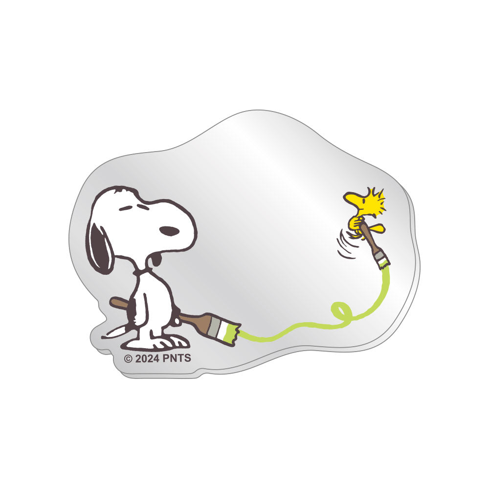 PEANUTS | Snoopy Secret  Die-Cut Seal Secret Mirror Sticker Blind Box ( Happiness is 75 years of Peanuts ( Happiness is 75 years of Peanuts ) SN-5547145
