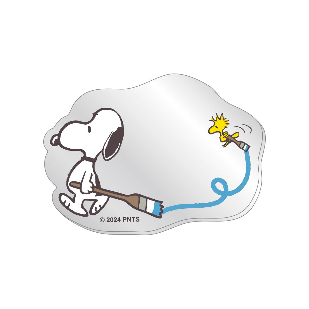 PEANUTS | Snoopy Secret  Die-Cut Seal Secret Mirror Sticker Blind Box ( Happiness is 75 years of Peanuts ( Happiness is 75 years of Peanuts ) SN-5547145