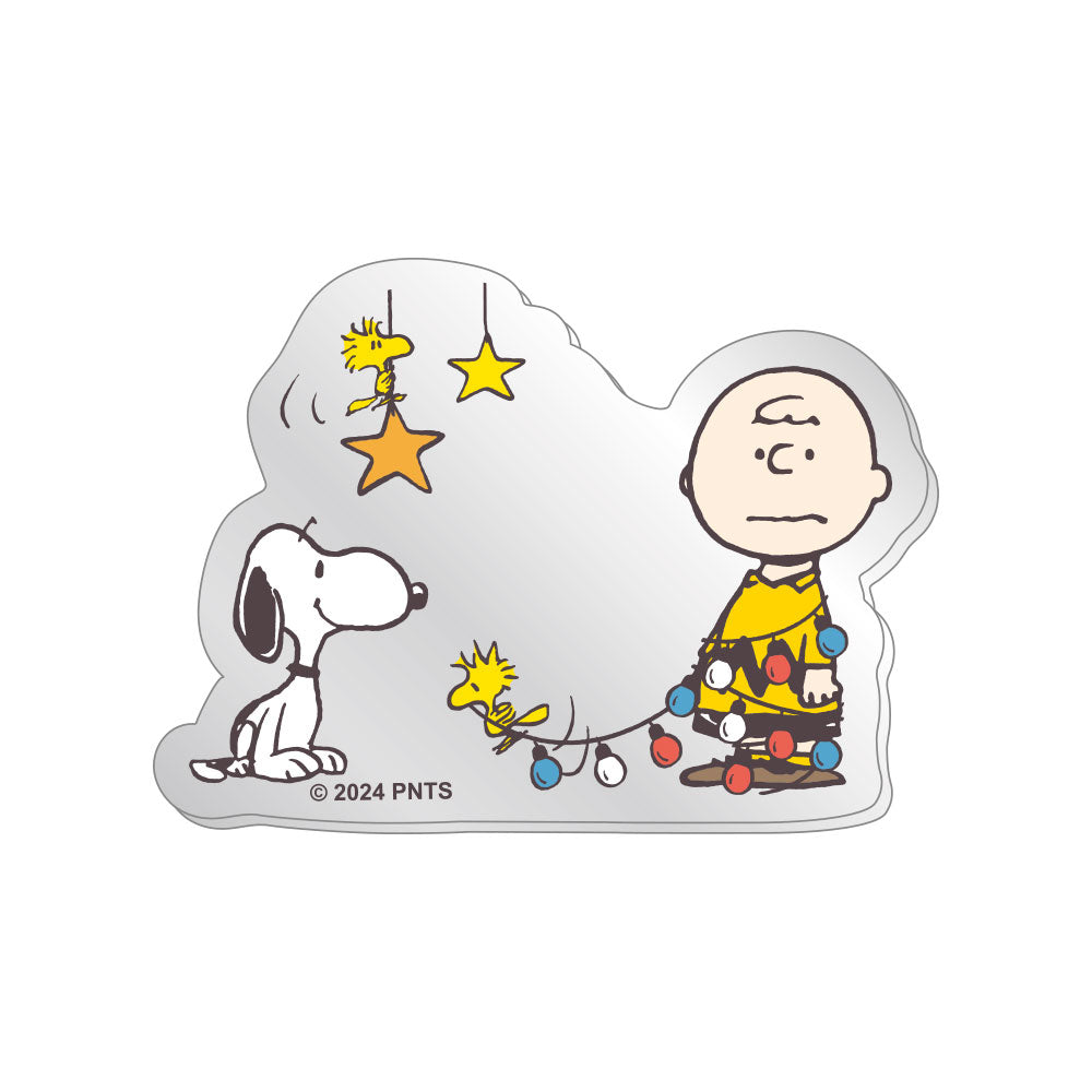 PEANUTS | Snoopy Secret  Die-Cut Seal Secret Mirror Sticker Blind Box ( Happiness is 75 years of Peanuts ( Happiness is 75 years of Peanuts ) SN-5547145