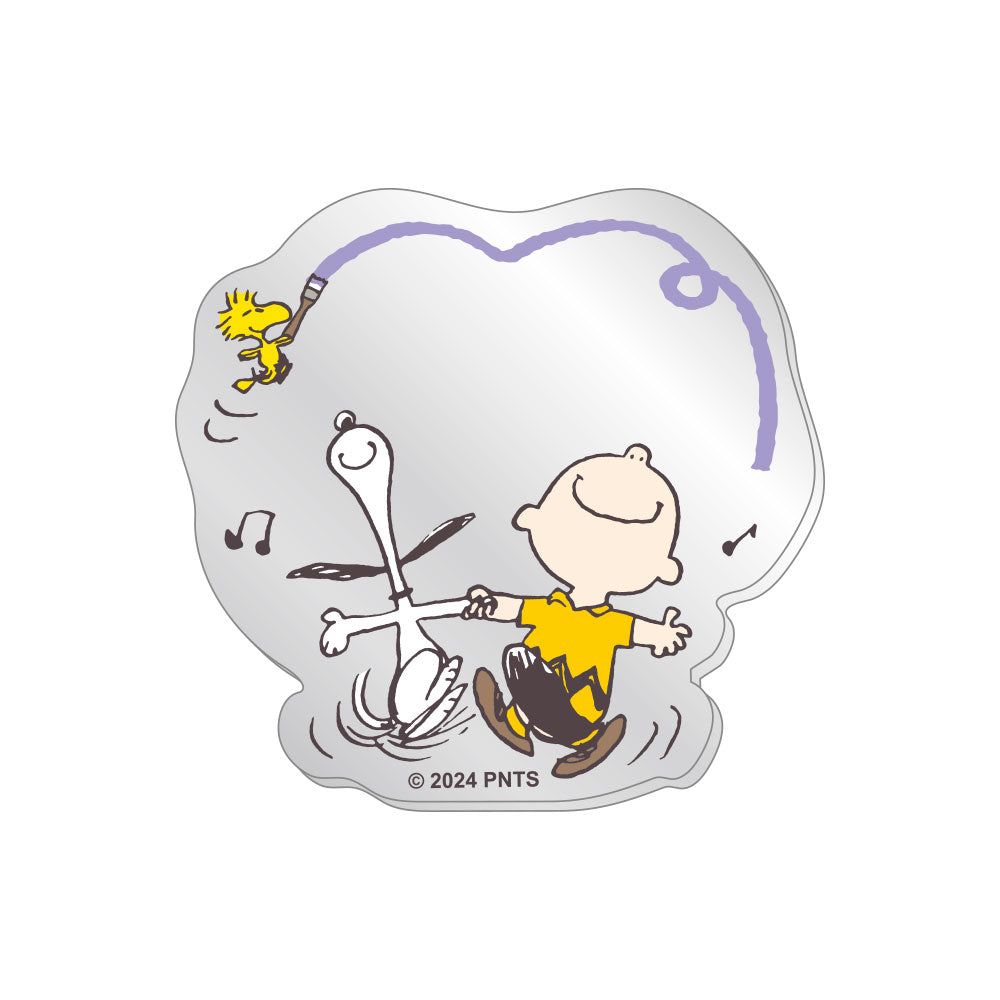 PEANUTS | Snoopy Secret  Die-Cut Seal Secret Mirror Sticker Blind Box ( Happiness is 75 years of Peanuts ( Happiness is 75 years of Peanuts ) SN-5547145