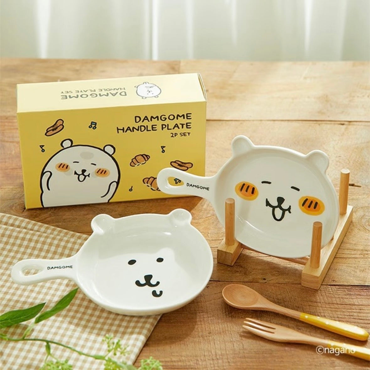 Nagano's | Korea Edition | Nagano Bear Damgome Handle Plate 2P Set