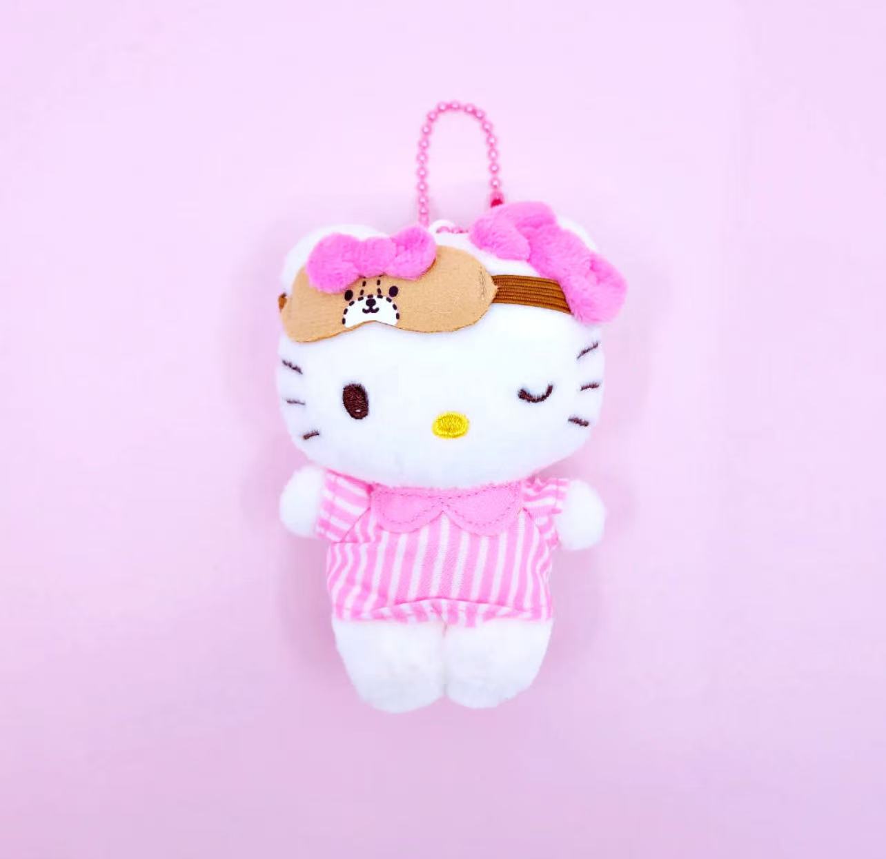 Sanrio Korea | Sanrio Sleeping Eye Mask Plush Keychain