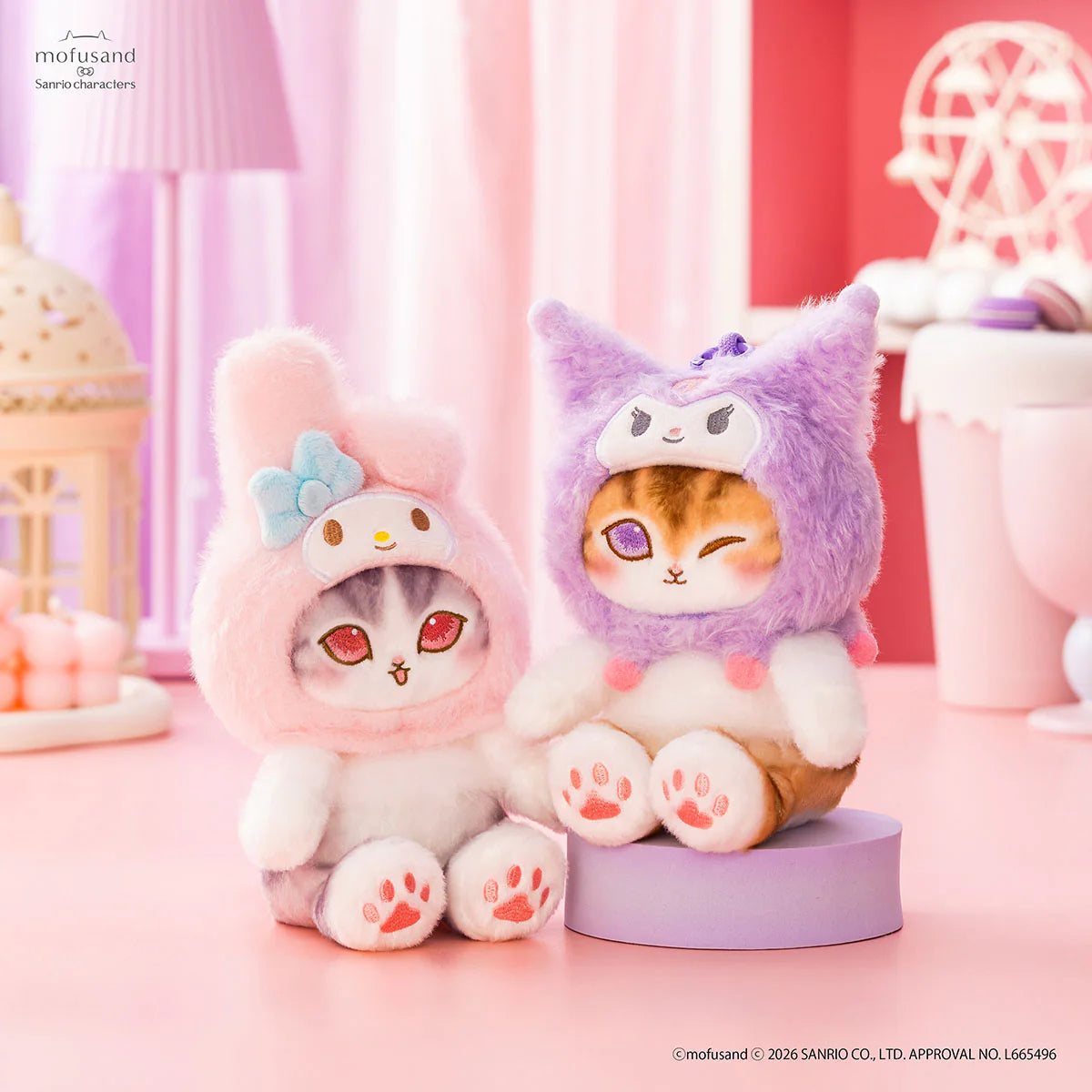 Mofusand | Sanrio Characters x Mofusand Fluffy Mascot - Kuromi