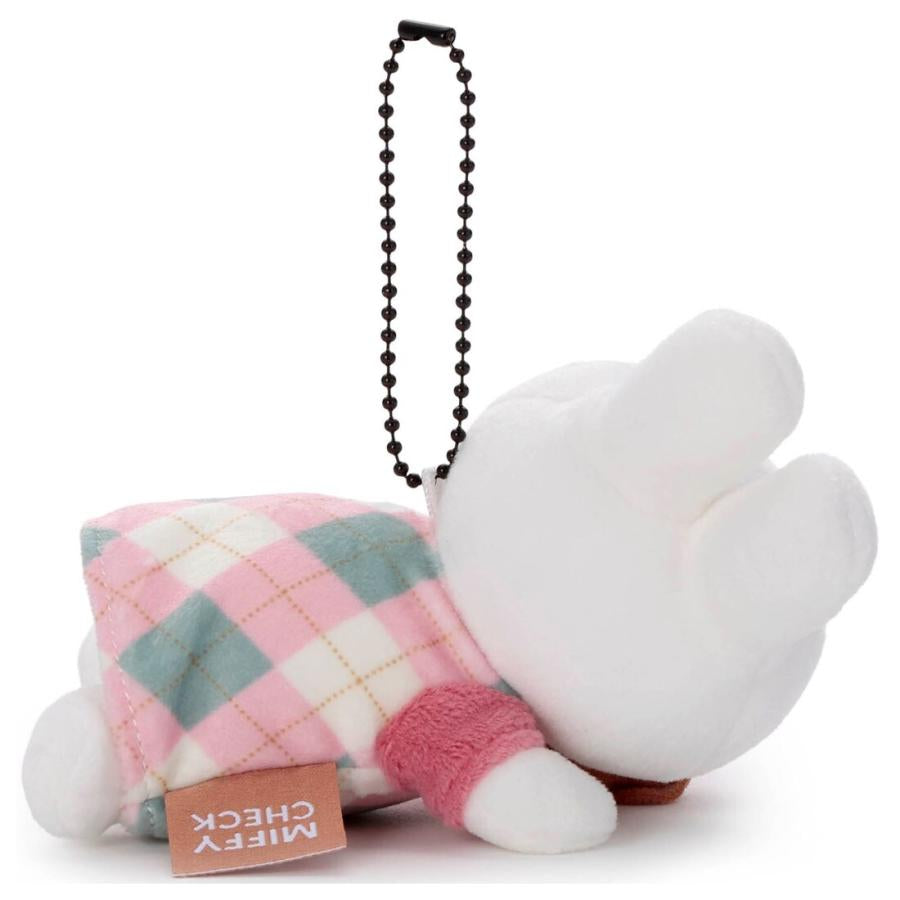 Miffy | Miffy Check Series Suyasuya Friend Bruna Mascot - Pink