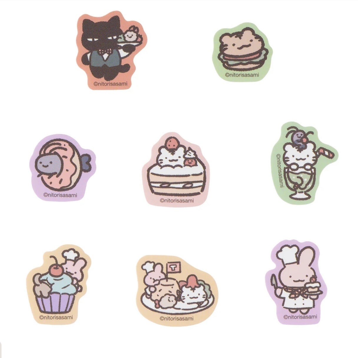 White Tiger and Black Tiger Tigercafe Flake Stickers