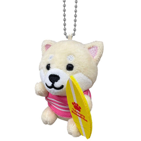 Tabisuru Mameshiba | Shiba Inu Travelling Series 11 Mascot Ball Chain - Surf White