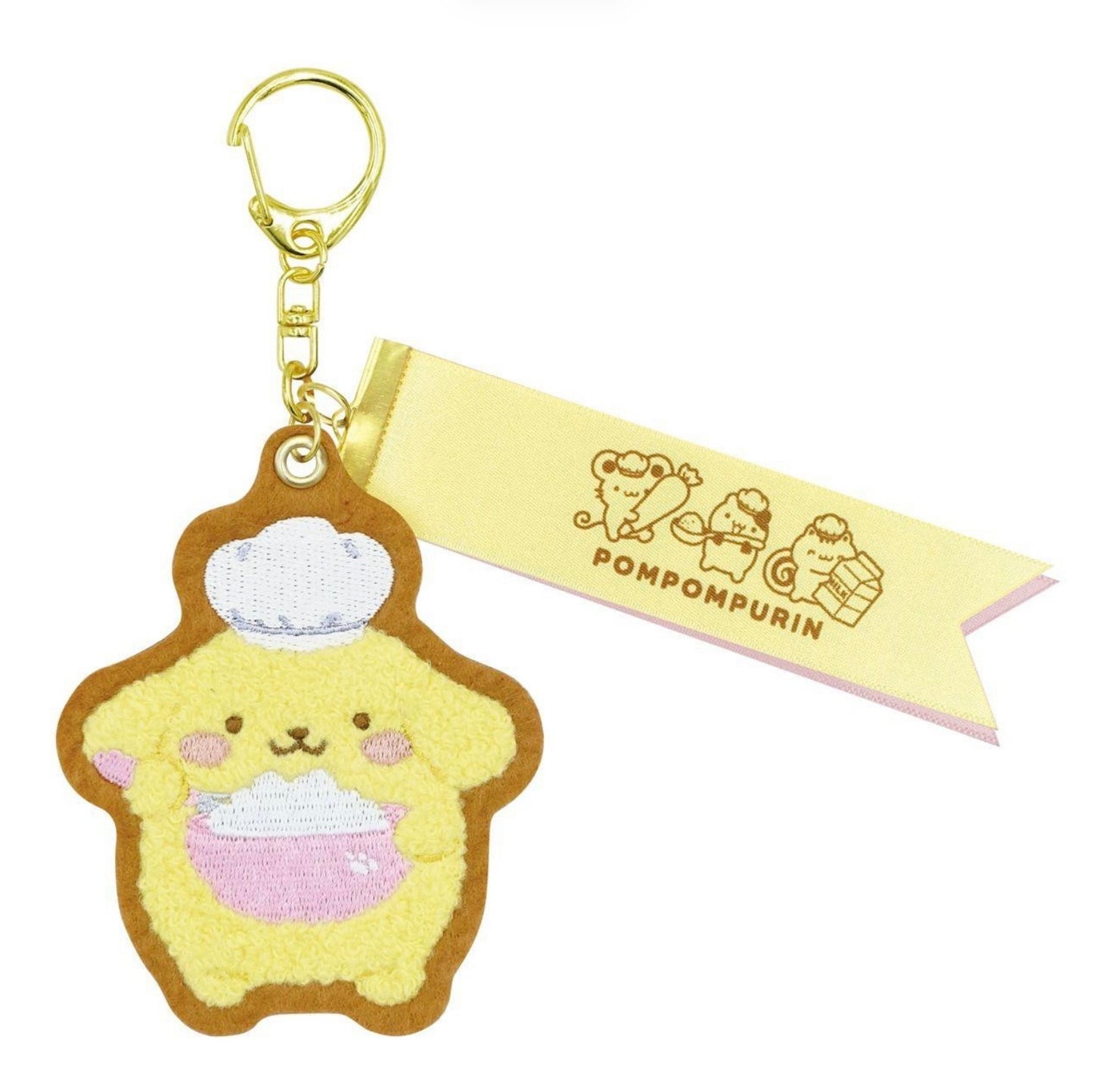 Sanrio | Pompompurin Sweet Party Sagara Embroidery Felt Keychain - Chef Hat