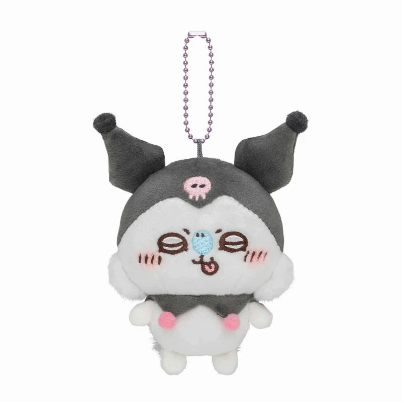 Chiikawa x Sanrio Characters Mascot Holder (Momonga & Kuromi)