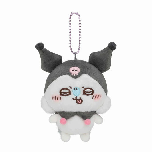 Chiikawa x Sanrio Characters Mascot Holder (Momonga & Kuromi)