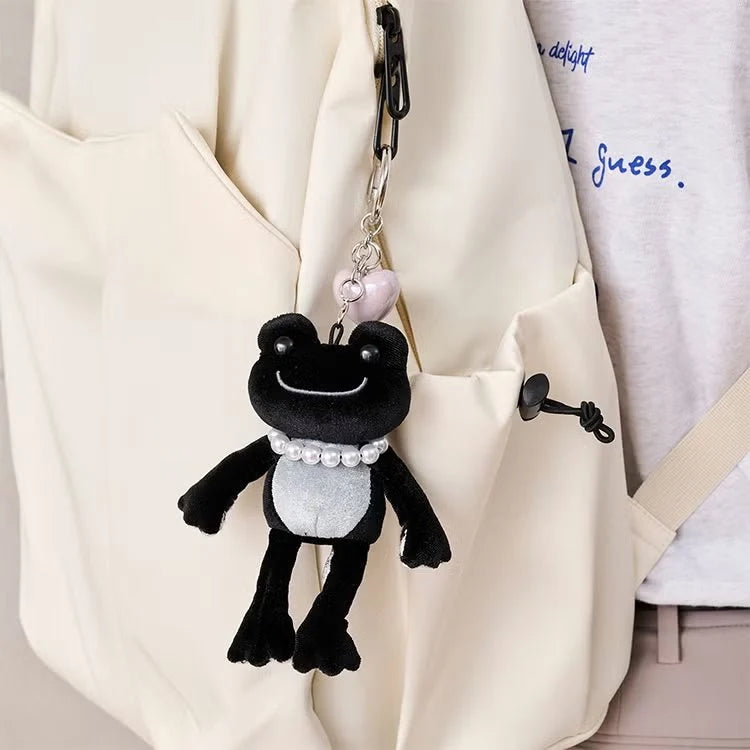 Pickles the Frog Monotone Mascot Keychain - Black