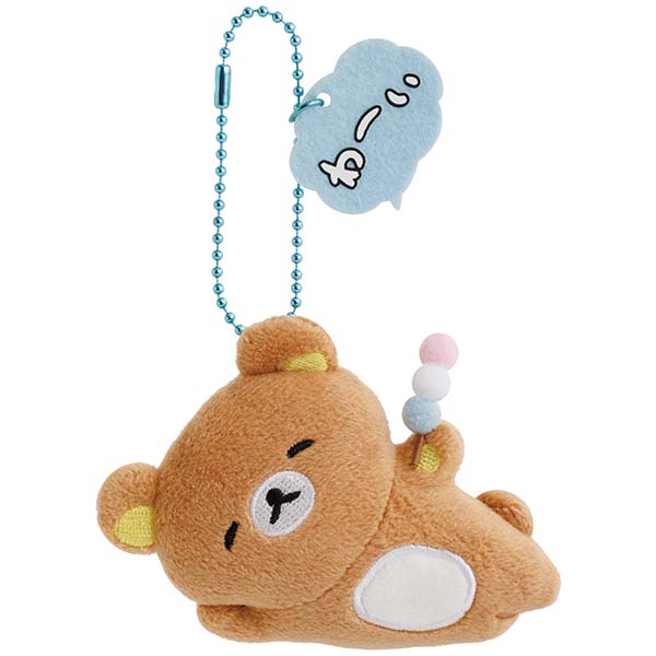 San-X | Rilakkuma Yuru Yuru Poka Poka Series Hanging Mascot Badge - Rilakkuma