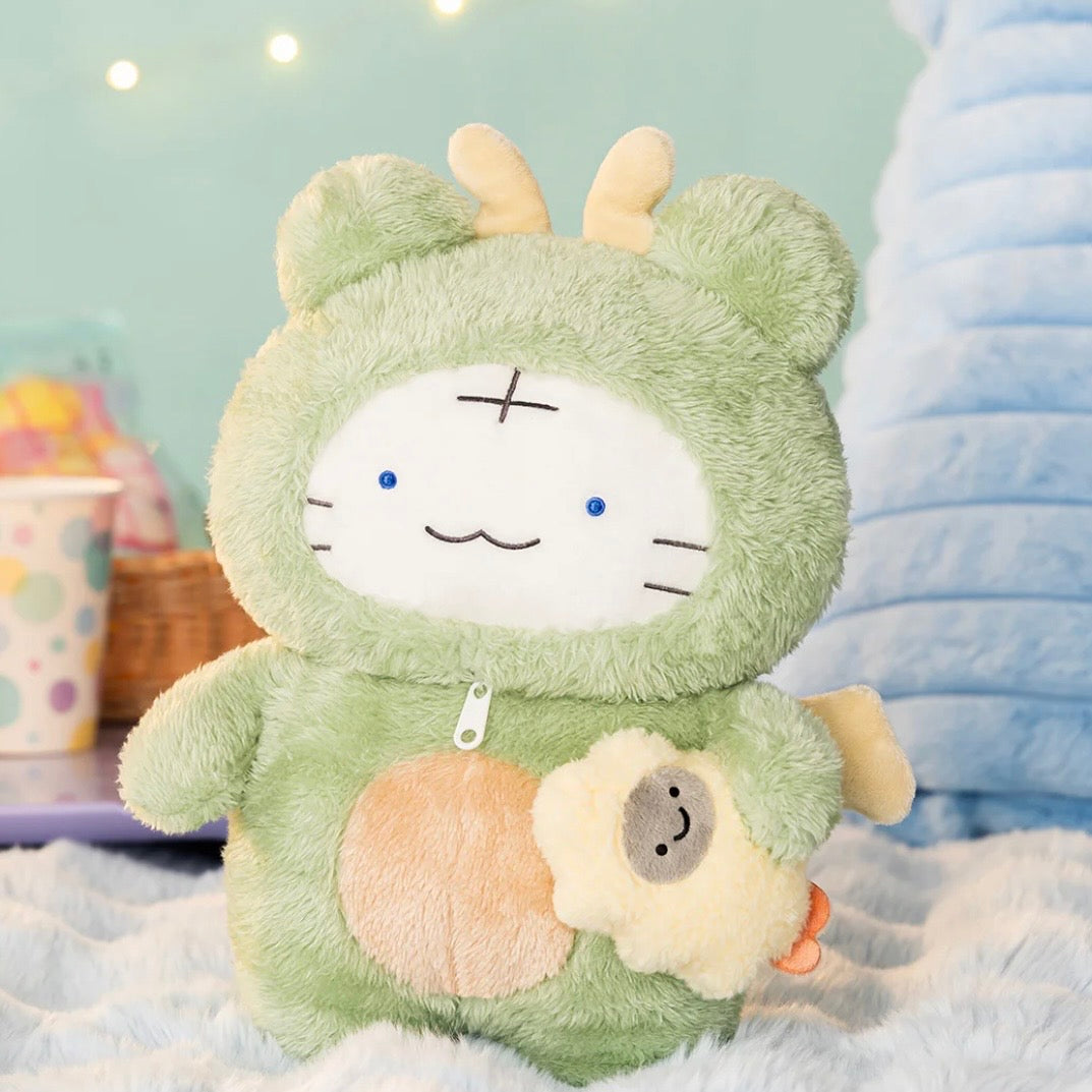 White Tiger & Black Tiger Sleepover Pajama Plush