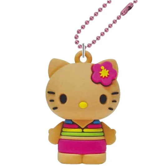 Sanrio | Sanrio Hello Kitty Sunburn Tanning Series Ball Chain PVC Mascot - Pink