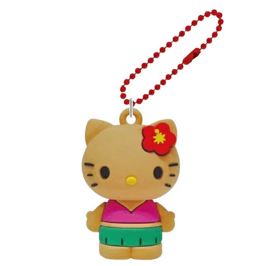 Sanrio | Sanrio Hello Kitty Sunburn Tanning Series Ball Chain PVC Mascot - Red