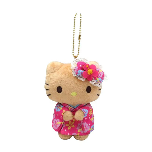 Sanrio | Sakura Kimono Design Plush Keychain - Hello Kitty (Sun-tanned)