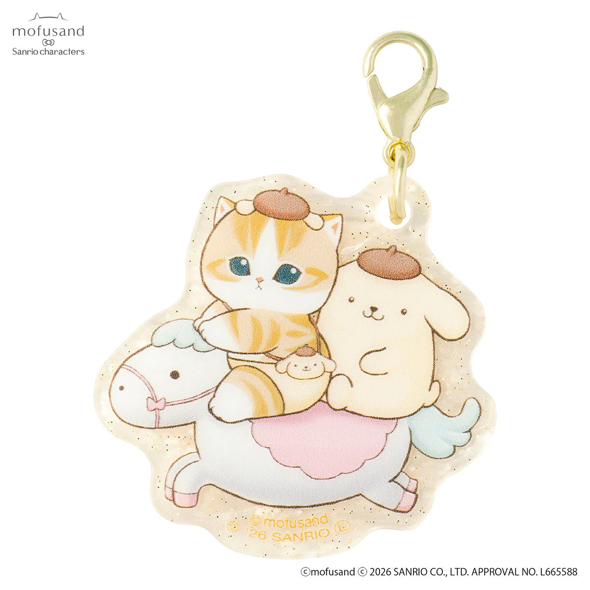 Mofusand | Mofusand x Sanrio Characters Trading Marble Acrylic Charm Blind Box (6 Types)
