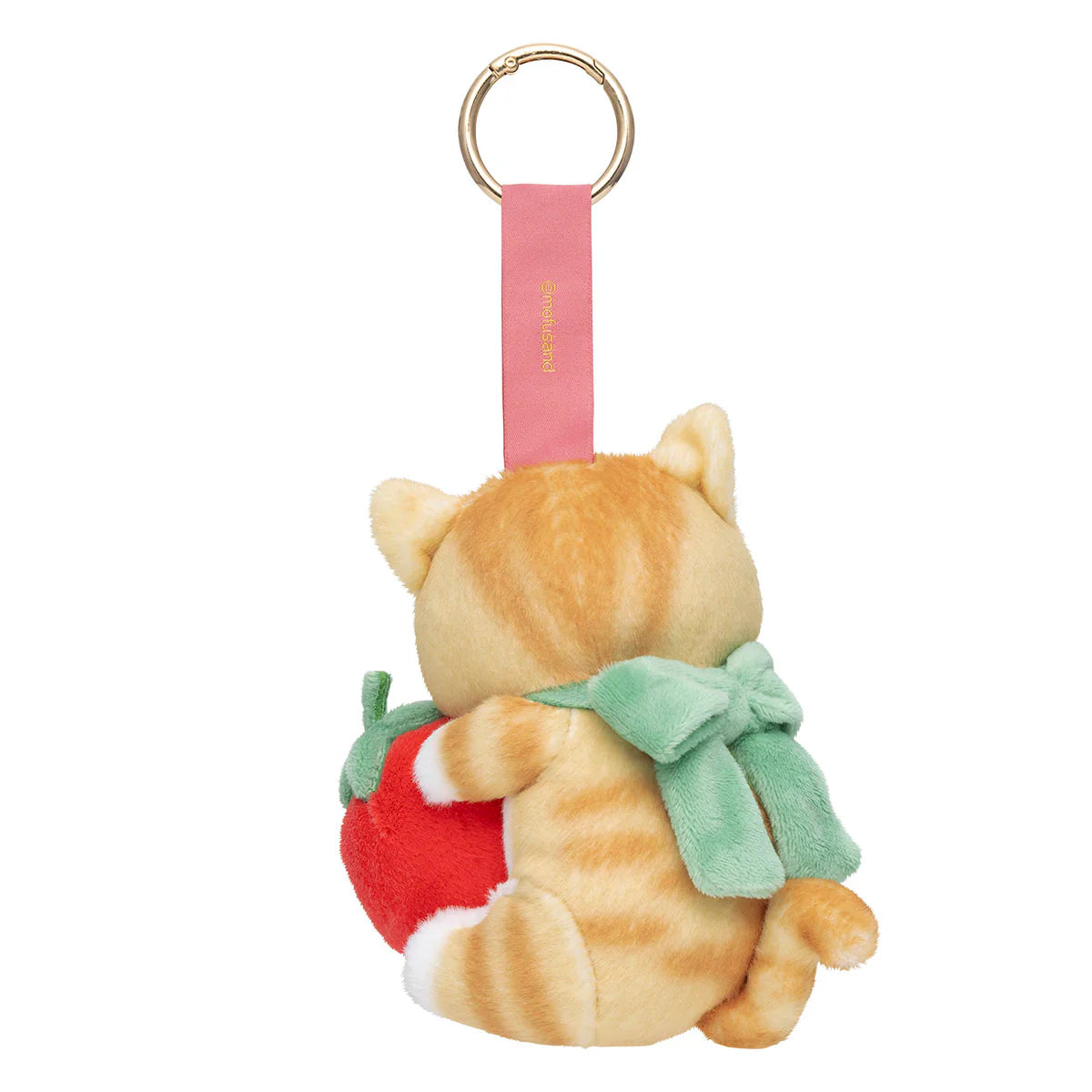 Mofusand | Mofusand MERCI STRAWBERRY Mascot Keychain - Brown-and-White Cat