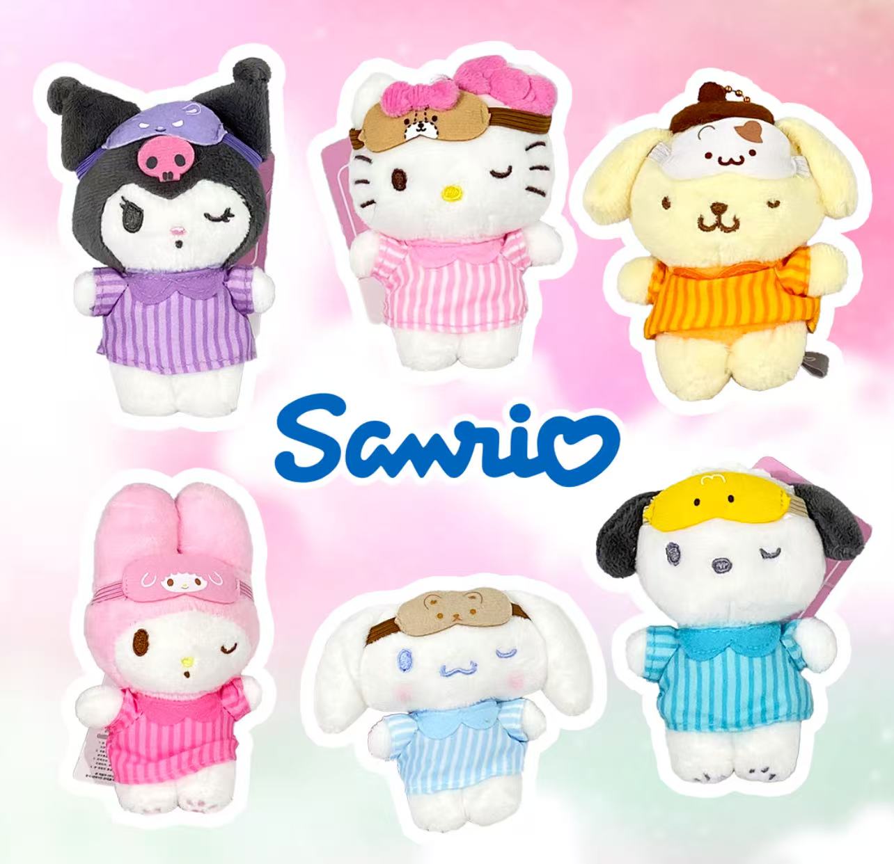 Sanrio Korea | Sanrio Sleeping Eye Mask Plush Keychain